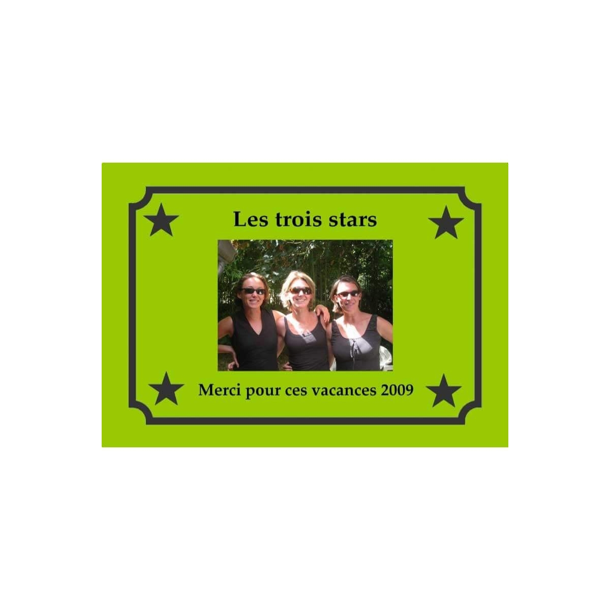 Plaque cadeau photo avec étoiles