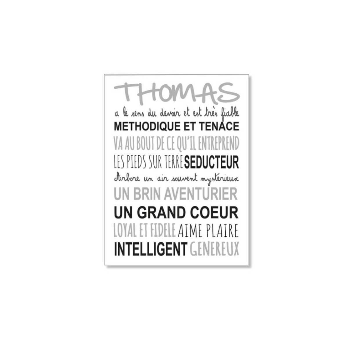 Plaque signification prénom à créer en ligne Cadeau unique et pas cher