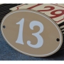 Plaque émaillée ovale pour numéro de maison | Plaque Personnalisée Plaque émaillée ovale pour numéro de maison | Plaque Personnalisée