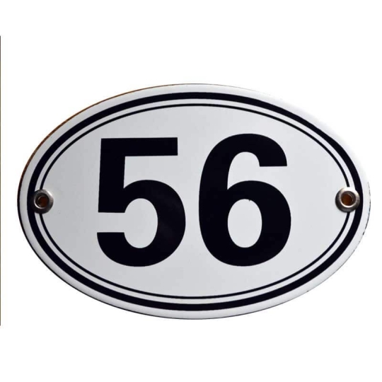 Plaque émaillée ovale pour numéro de maison | Plaque Personnalisée Plaque émaillée ovale pour numéro de maison | Plaque Personnalisée