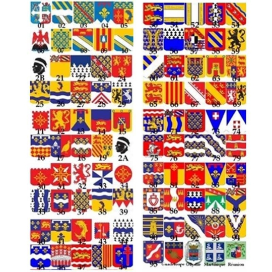 Plaque minéralogique originale avec blason pour voiture - non homologuée
